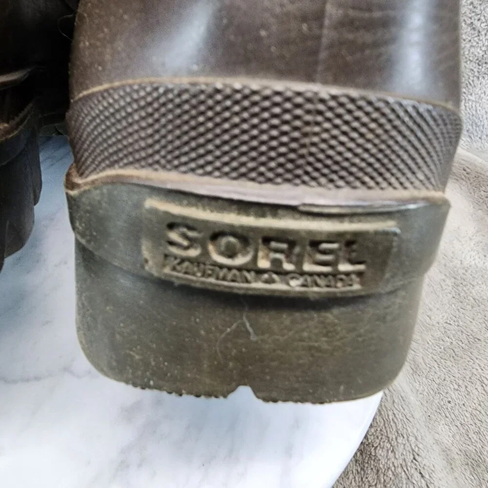 Sorel Shoes Mens Size 10 Brown Leather Lace Up Boots *Read*